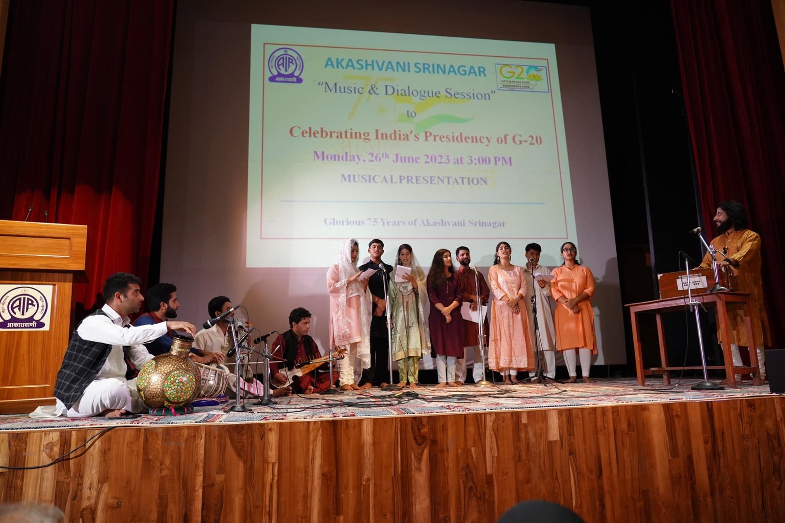The Harmonies Choir at Akashvani Srinagar for the G-20 presidency celebration
